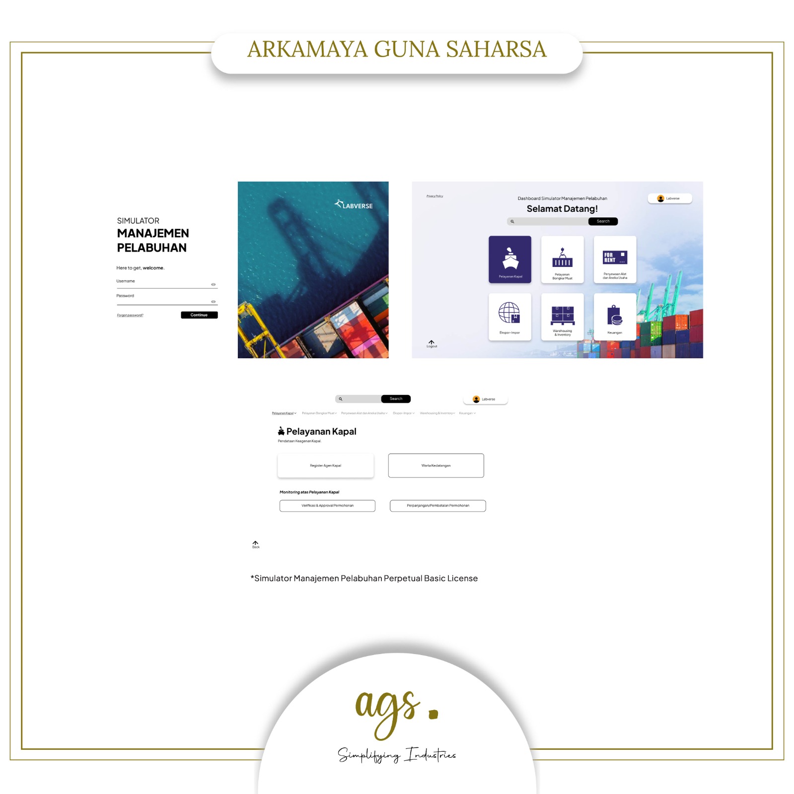 LABVERSE SIMULATOR MANAJEMEN PELABUHAN PERPETUAL BASIC LICENSE