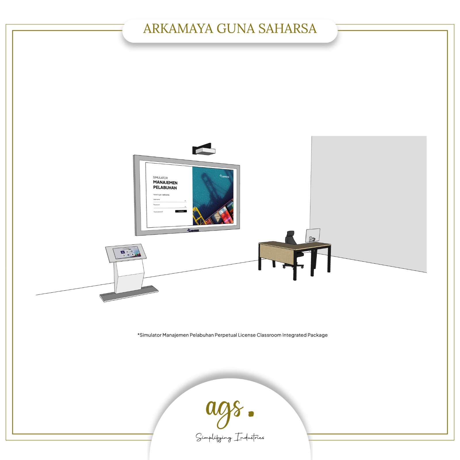 LABVERSE SIMULATOR MANAJEMEN PELABUHAN PERPETUAL LICENSE CLASSROOM INTEGRATED PACKAGE