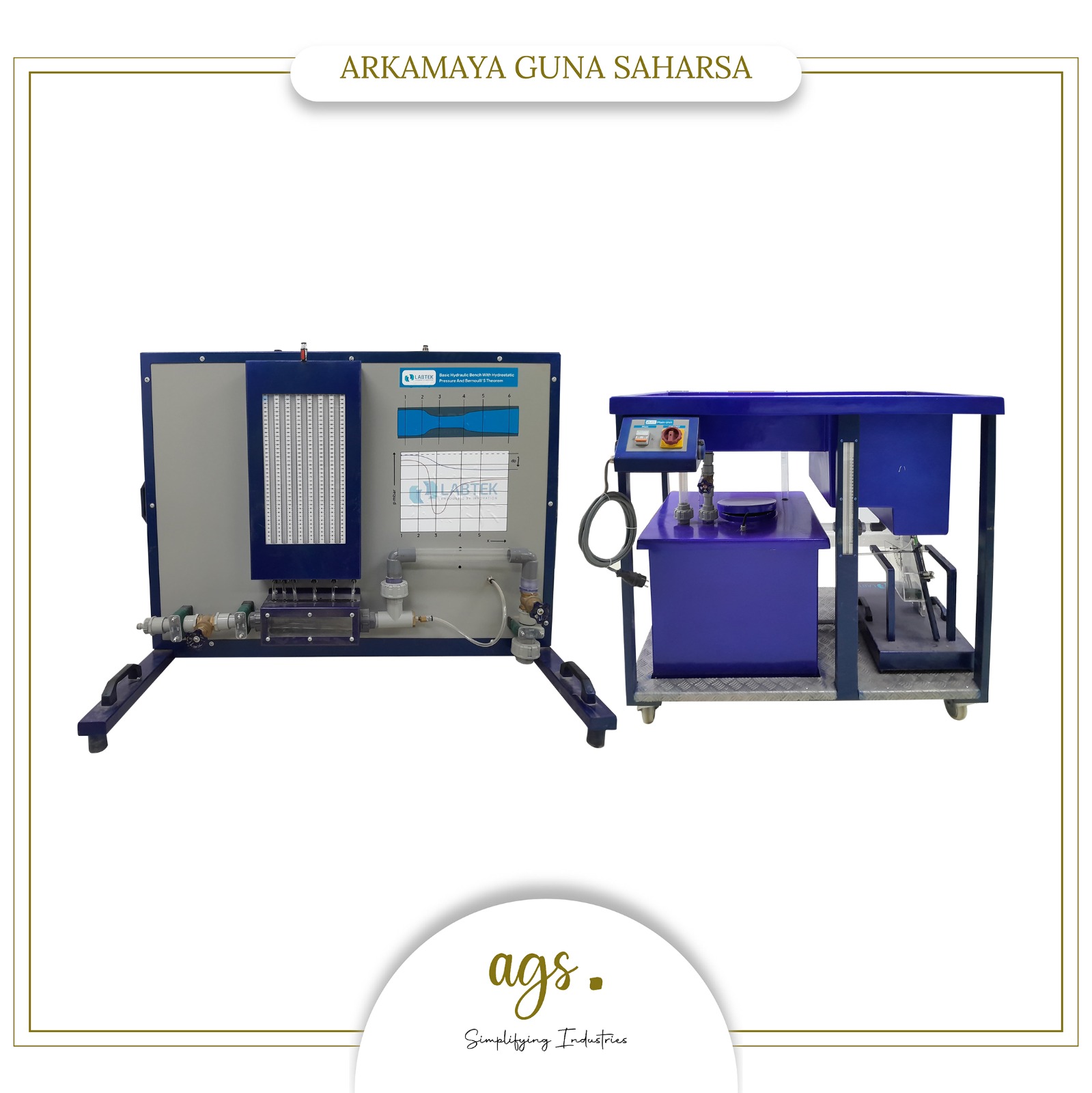 Basic Hydraulic Bench with Hydrostatic Pressure and Bernoulli's Theorem