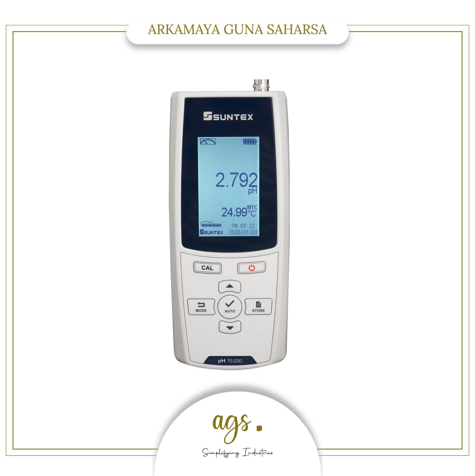 Intelligent Portable Ion/pH/ORP/Temp. Meter, CE, IP65, 50,000 Set Memory