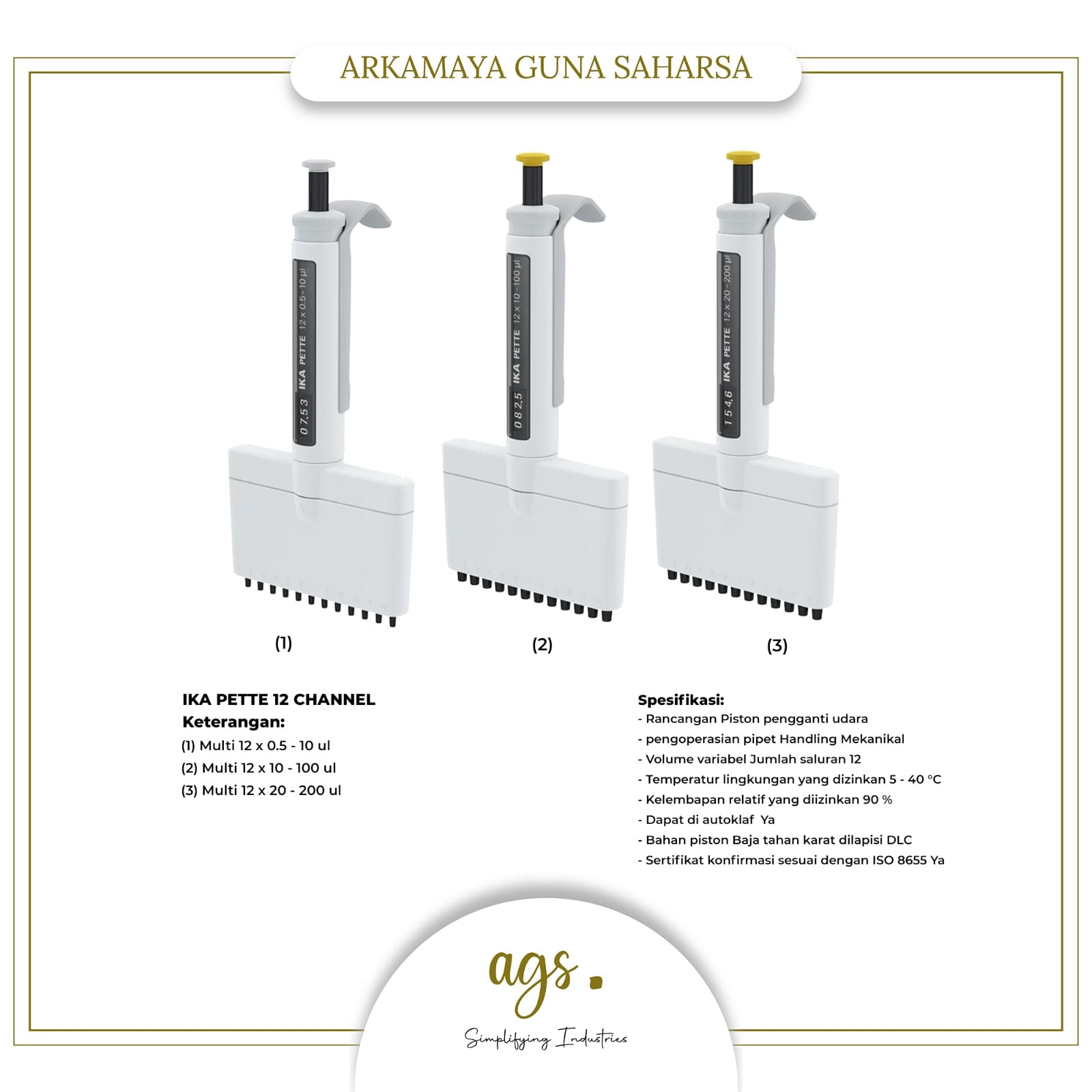 IKA Pipette, 12-channel, 10 - 100 ul
